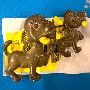 Pair of Vintage Dog Scatter Pins